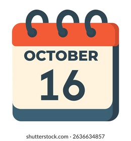 16 october calendar vector on white background
Vector calendar with date