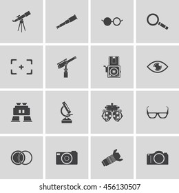 16 Optical icon set