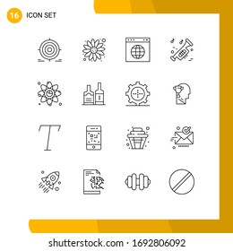 16 Concepto de esquema para la conexión de Websites Mobile y Apps; universidad; globo; trompeta; elementos de diseño de vectores editables por instrumentos