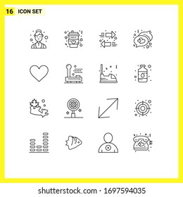 16 Concepto de esquema para la interfaz de Websites Mobile y Apps; amor; amor; mensajes; elementos de diseño de vectores editables de chat