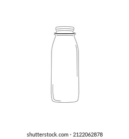 16 oz. Tall Pint Glass Milk Bottle, 48mm,flat icon design vector