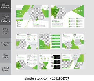 16 Page Brochure Template Design