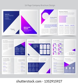 16 page company brochure design