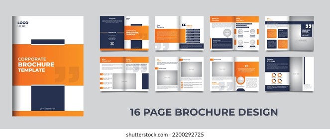 16 page company profile brochure and magazine layout design 