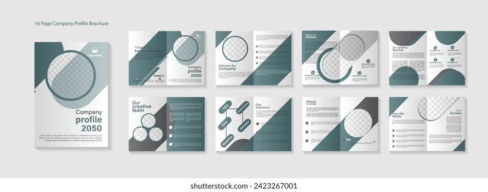 16 page company profile brochure design template
