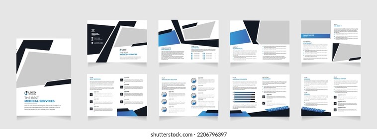 16 Page Landscape Medical Health Care Dental Corporate Business Brochure And Annual Report Design