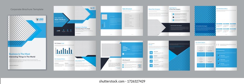 16 page minimal business brochure design template