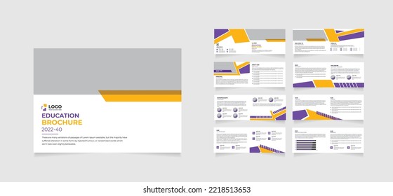 16 Page modern new year education school admission brochure company profile and annual report design Use for School, College, University, marketing, print, annual report 