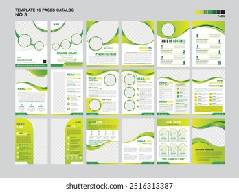 16 Seiten Katalogvorlage, Katalogdesign Layout, Corporate Business Präsentation Vorlage Broschüre Vorlage, Geschäftsbericht, 16 Seiten Business Broschüre Design Vorlage, A4 Größe