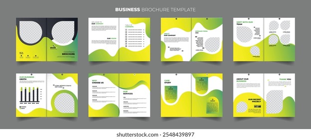 16 pages corporate company profile brochure template
