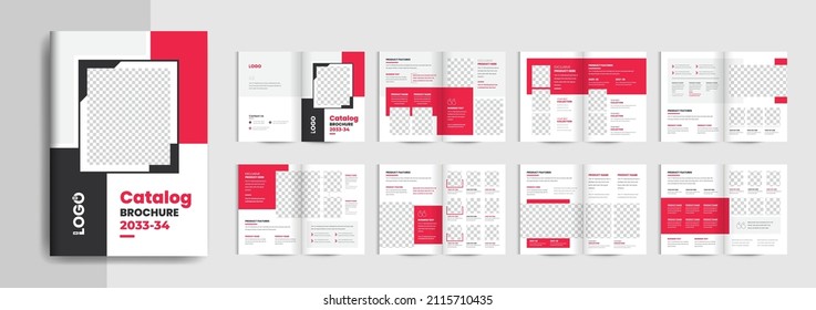 16 pages Products catalog design template for your business and professional company products catalog design theme for multipurpose use layout