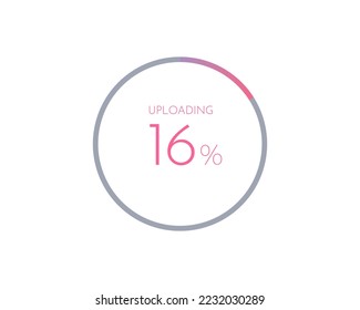 16 % Upload, Kuchendiagramm für Ihre Dokumente, Berichte, 16 % Kreisdiagramme für Infografiken