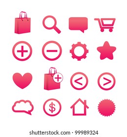 16 Pink Web Icons