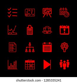 16 plan icons with planning and schedule in this set