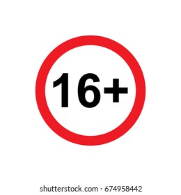 16 plus icon illustration isolated vector sign symbol