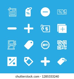 16 price icons with commercial code and add in this set