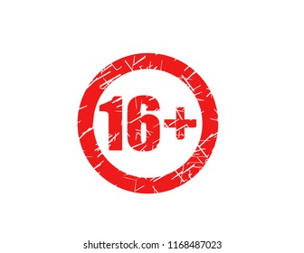 16+ red stamp