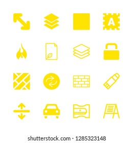16 rough icons with craft and burn in this set
