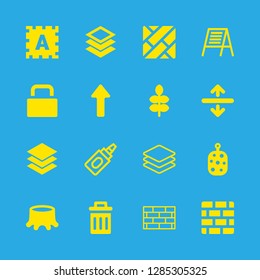 16 rough icons with parquet and straight up arrow in this set