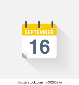 16 september calendar icon