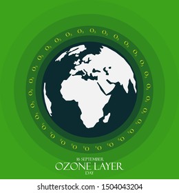 16 September International Ozone Layer Day illustration in vector file