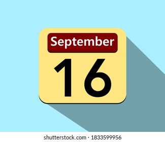 16. September - Vektorkunst eines Kalenderbildes