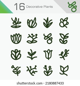 16 set of decorative plants for your business