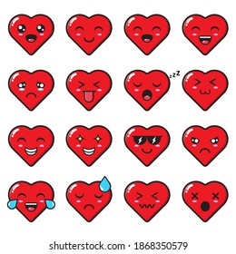 16 set love emoticon collection