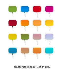 16 simple colorful  bubble.
