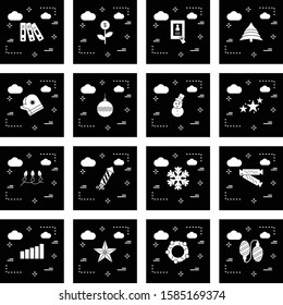 16 Simple Universal Related Icons for your project 
