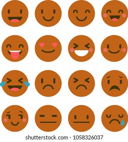 16 smiles emoji vector illustrator