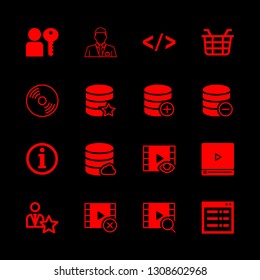 16 software icons with web programming and shopping basket e commerce symbol in this set