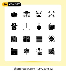 16 Solid Glyph concept for Websites Mobile and Apps online; advertising; fathers day; ad; people Editable Vector Design Elements