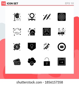 16 Solid Glyph concept for Websites Mobile and Apps tool; option; candy; mechanic; sweet Editable Vector Design Elements