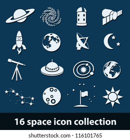 16 space icon collection