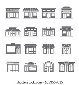 16 Of store shop building icon set 1