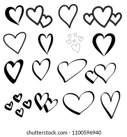 16 Style of Hand Drawn Hearth Vector