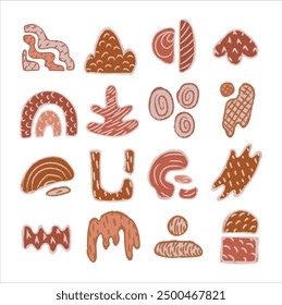 16 Terra Cotta Shapes Set