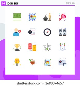16 Colores planos vectoriales temáticos y símbolos editables nuevos; celebrar; negocios; mujeres; paquete modificable por género de elementos de diseño de vectores creativos