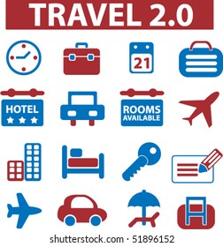 16 travel signs. vector