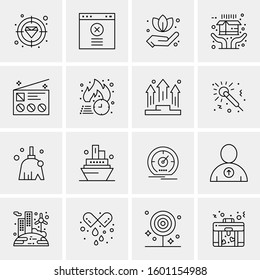 16 Universal Business Icons Vector. Creative Icon Illustration to use in web and Mobile Related project.