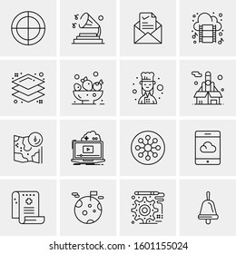 16 Universal Business Icons Vector. Creative Icon Illustration to use in web and Mobile Related project.