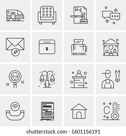 16 Universal Business Icons Vector. Creative Icon Illustration to use in web and Mobile Related project.