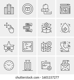 16 Universal Business Icons Vector. Creative Icon Illustration to use in web and Mobile Related project.