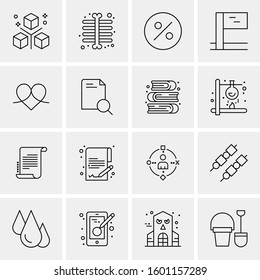 16 Universal Business Icons Vector. Creative Icon Illustration to use in web and Mobile Related project.