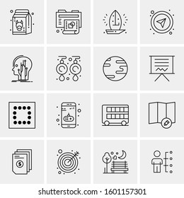 16 Universal Business Icons Vector. Creative Icon Illustration to use in web and Mobile Related project.