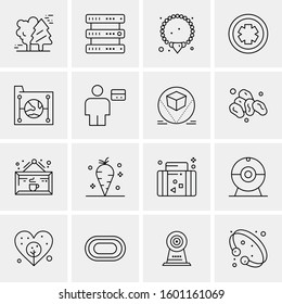 16 Universal Business Icons Vector. Creative Icon Illustration to use in web and Mobile Related project.