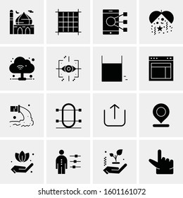 16 Universal Business Icons Vector. Creative Icon Illustration to use in web and Mobile Related project.