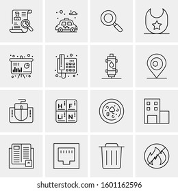 16 Universal Business Icons Vector. Creative Icon Illustration to use in web and Mobile Related project.