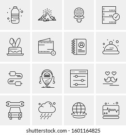 16 Universal Business Icons Vector. Creative Icon Illustration to use in web and Mobile Related project.